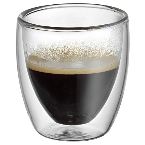 WMF Kult doppelwandige Espressotassen Glas Set 6-teilig, doppelwandige Gläser 80ml, Schwebeeffekt, Thermogläser… – Ansicht 4