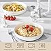 MALACASA 48 Oz Pasta Bowls Set of 4, 9 Inch Salad Bowls, White Ceramic Serving Bowls for Kitchen, Microwave & Dishwasher Safe, Series LUNA, White