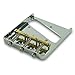 Kluson 3-Saddle Steel Bridge For Fender Tele, Brass Saddles, CHROME, KVTBG-C