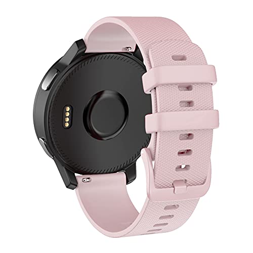 Bracelet silicone 22mm rose résistant à l'eau pour montre connectée Gear S3