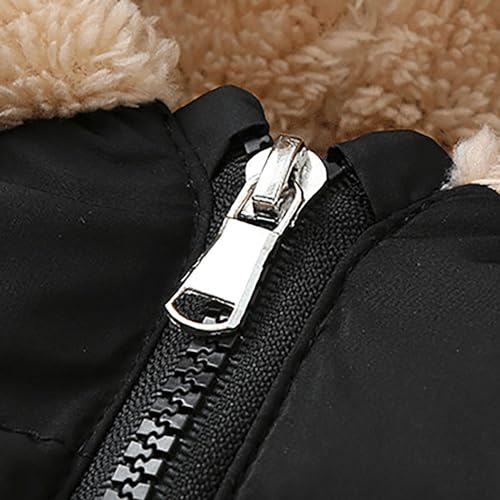 Toddler Fleece Lined Puffer Padded Jacket with Bear Ears Hood Winter Down Coats for Kids Boys Girls Outerwear Jackets2