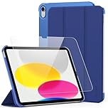 CACOE Case for iPad A16 11th/10th Generation(2025/2022) with Screen Protector 11/10.9 inch - Full Protective Tablet Cover for iPad 11/10 Gen, Dark Blue
