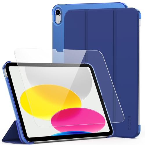 CACOE Coque pour iPad (A16) 11ème/10ème Génération (2025/2022) avec Verre Trempé, Support Mince Dos Dur Housse Étui avec Veille/Réveil Automatique -...