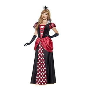 Smiffys Disfraz de reina roja, Rojo, con vestido y corona
