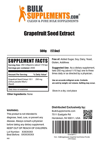 Bulksupplements 4283381 Grapefruit Seed Extract Powder - Grapefruit Seed Supplements, Antioxidant Source - Herbal Supplement thumb #1