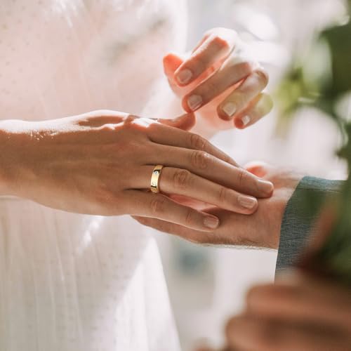 LEONIDS Dainty Eternity Wedding Rings for Women | Moissanite or Lab Grown Emerald 925 Sterling Silver 14K Gold Plated Stackable Band Non Tarnish | Birthday Jewelry Gifts for Her Size 4-103