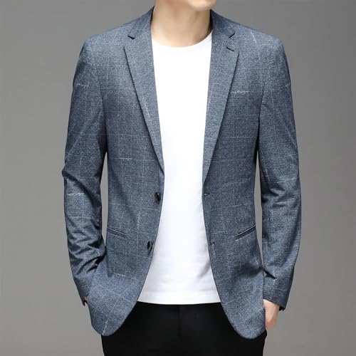 Men's Spring Fall Slim Fit Business Casual Suit Jacket Mid-Aged Young2