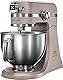Electrolux EKM5570 Knetmaschine aus Edelstahl, Motor 1200 W und 10 Geschwindigkeiten, mit Schneebesen und Deckel, 360 x 370 x 210 mm, Sand