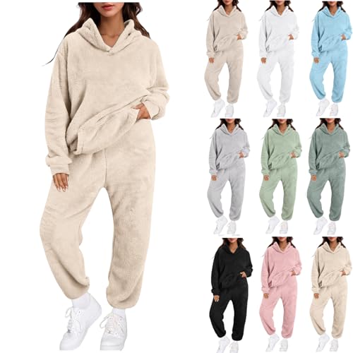 Pyjama Femme en Polaire Pilou Pilou - Ensemble Chaud et Doux Hiver - Combinaison Flanelle Loungewear Sleepwear Vêtement pour Filles