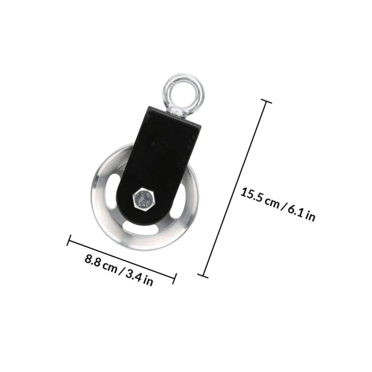 ifundom 2 Sätze Geräuscharme Seilrolle aus Aluminiumlegierung mit Federklappe Starke Konstruktion Einfaches Befestigen für Fitnessgeräte Indoor und Outdoor