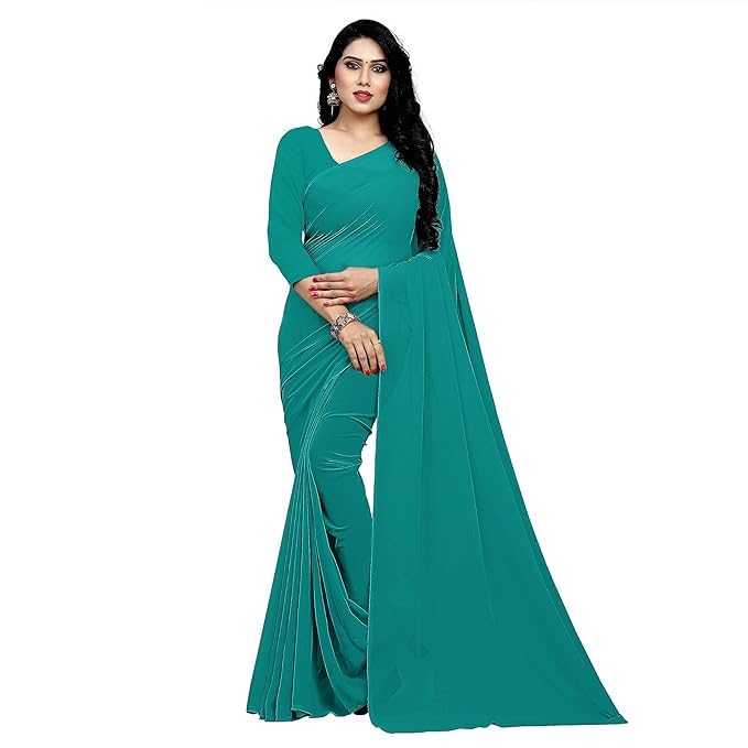Women's Georgette Saree Color-