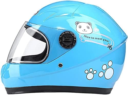 子供用バイクヘルメット キッズ フルフェイス 自転車 ヘルメット 幼児 頭囲48 53cm 冬 女の子 男の子 小学生 低学年 ブルー 通勤通学 防風雨 かわいい 幼児用 スポーツ 現品限り一斉値下げ アウトドア サイズ調整可能 保護用ヘルメット 超軽量 2 10歳