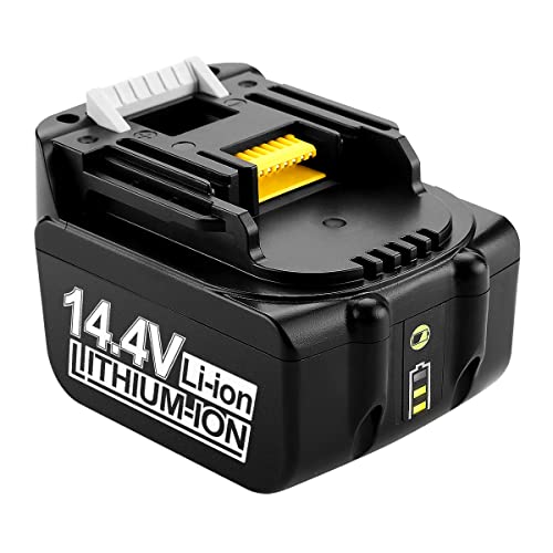 ENERGUP 14,4V 3.0Ah Li-ion Ersatz Akku für Makita BL1430 BL1415 BL1440 BL1415N - mit LED Indikator Cover