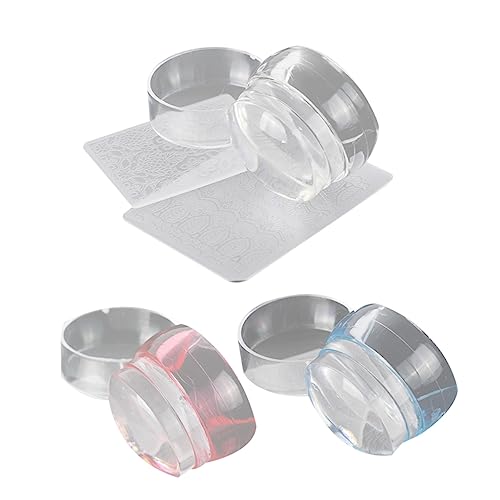 Homoyoyo 3セットのネイルスタンプツール 美甲印章キット スクラパー付き ネイルアートスタンパー 混色
