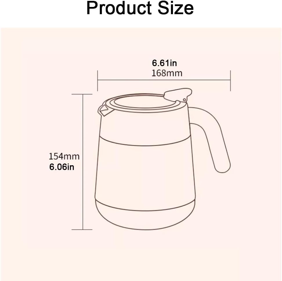 LEIYTFE 27.05oz Small Thermal Teapot,Stainless Steel Double Wall Insulated Vacuum Coffee Pot for Keeping Hot,Coffee Insulated Travel with Removable Filter(White)
