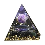 Ornement pyramidal: la pyramide en boule de cristal peut servir d'ornement pour votre maison et votre bureau, être posée sur la table, la voiture, l'étagère, la baignoire ou la conserver comme collection. Cet ornement de bureau pyramide en pierre Reiki est également un cadeau idéal qui peut être offert à vos parents, amants, amis, etc. Apportez bonheur et santé à vous et à votre famille.