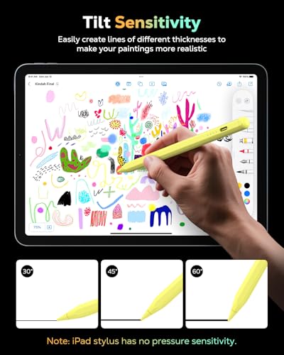 Image of Moko Pencil for iPad(A16) 11th 10th Gen,USB-C Fast Charging,Yellow