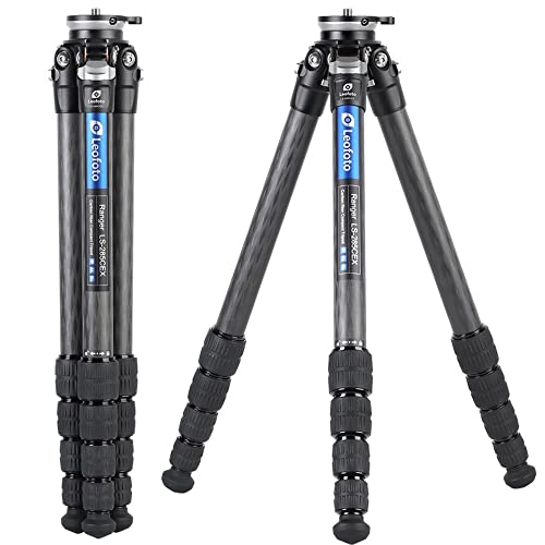 Leofoto LS-223CEX Treppiede In Carbonio Ranger Con Base Di Livellamento – Gambe A 3 Angoli Per Video E Panorami, Compatto E Leggero - 2