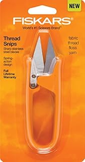 Fiskars Thread Snip Scissors, Gray Orange