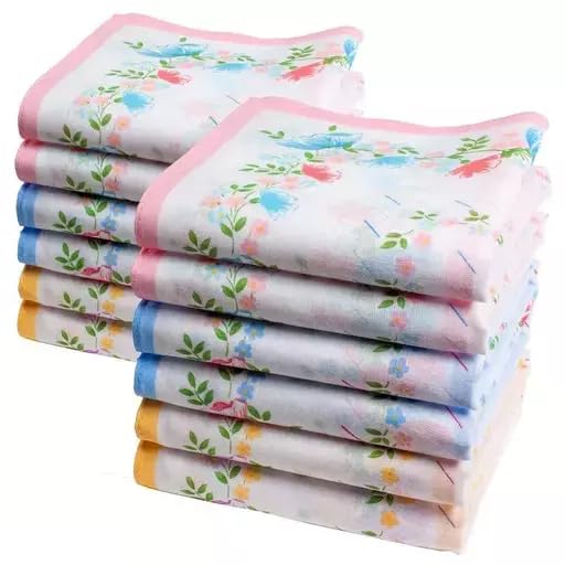 Elegant Designs Women's Handkerchiefs with Soft Material for Everyday Use - Assorted Design (Pack of 12)-image-23