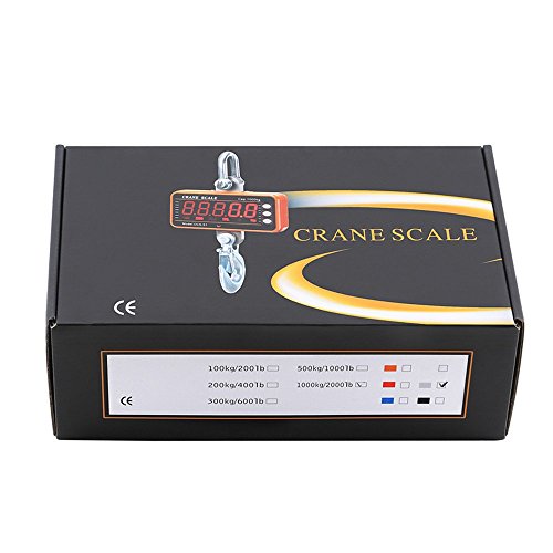 Crane Scale,Klau 1 Ton 2000 Lb Heavy Duty Industrial Digital Smart Hanging Scales Led Display With Remote Orange For Farm #TOP4