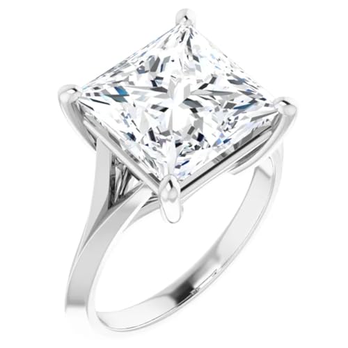Split Shank Princess Cut Lab Diamond Engagement Ring 3 Ct.