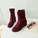 Womens Wedge Ankle Booties Fashion Suede Pull On Slouchly Short Boots Ladies Dressy Comfort Fall Winter Dress Booties Shoes for Women (Wine, 7.5) Botines para Mujer de Moda