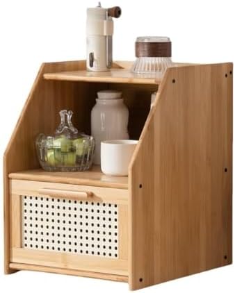 Multifunctional Kitchen Storage Rack with Drawers, Coffee Cup Holder & Sundry Cabinet Display for Dining Room & Kitchen, Stylish Home Organizer (Black, 30cm)