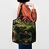 BOAIHH Bubbles In The Forest Women Canvas Tote Bags Light stylish Large Shopping Bag for Daily Outings Use #1