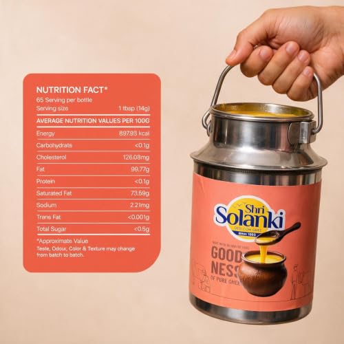 Image of SHRI SOLANKI A2 Gir Cow Ghee, Liquid, Grass-Fed, 5 Litre, Pure Gir Cow Milk Fat with Curd Culture