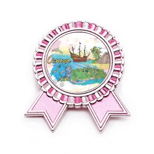 Médaille Maya Cancun rose en métal M le cadeau culturel idéal pour explorateurs