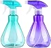 Produktbild HUFT 2 Stück Mist Sprühflaschen Leere Plastikflaschen Trigger Sprayer zum Reinigen, Gärtnern, Füttern, 500ml, Grün + Lila