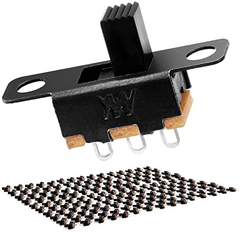 Chanzon SPDT Mini Micro Slide Switch 1p2t 2 Position 150pcs(SS12F15) 5 mm Toggle Vertical Slide Switch Panel Mount Small High Knob Vertical PCB Arduino Breadboard Electronic Dip Miniature SlideSwitch