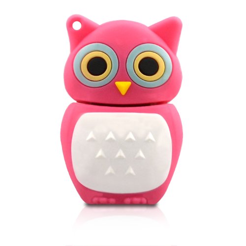 NR16500020032 Hi-SPEED MEMORIA USB PENDRIVE 32GB FLASH AVES BÚHO ROSA DIVERTIDA