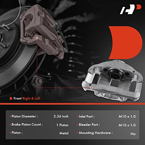 Image of A-Premium Disc Brake Caliper Assembly Without Bracket Compatible with Select BMW Models - E60 Series, 525i 2004-2006, 528i 2008-2010, 530i 2004-2007, l6 2.5L /l6 3.0L - Front Driver and Passenger Side