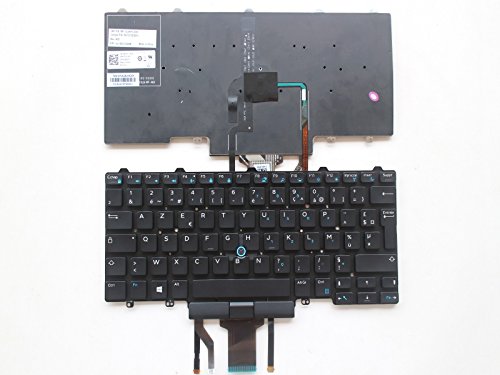 Clavier Rétroéclairé AZERTY Français Dell Latitude E5450 E7450 pour taper dans le noir