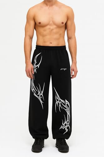 Image of BE SAVAGE Trackpants for Men Stylish Gym Trackpant for Man Joggers for Men Sweatpants Printed Track Pant
