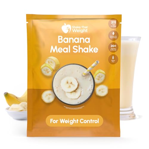 Shake That Weight 10x Diet Shakes - Banana - Meal Replacement Plan for Weight Loss - Very Low Calorie Diet - VLCD - High Protein High Fibre Gluten Free Vegetarian
