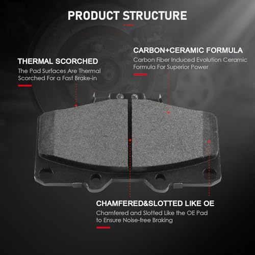 Image of cciyu D410 Front Ceramic Brake Pads Kits 4pcs fit For 1996-1997 For Lexus LX450,1990-1997 For Toyota For Land Cruiser