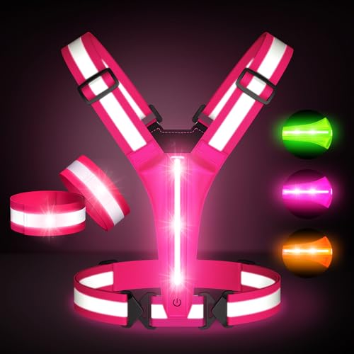 LED Light Up Reflective Running Vest