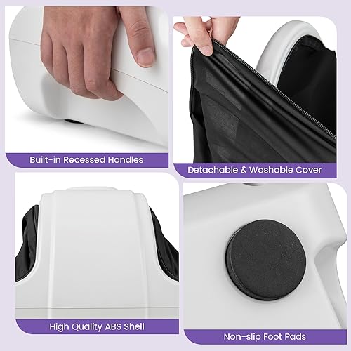 Image of Giantex Shiatsu Foot Massager Machine for Feet, Leg Calf Ankle, Relieve Pain, Spa Gift Deep Kneading Rolling Massage, Electric Shiatsu Feet Massager w /Remote, 4 Modes, White