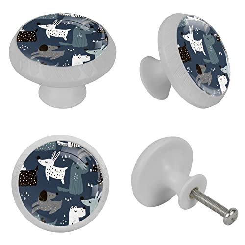 Bouton de meuble fluorescent motif chien pour tiroir et placard - 5