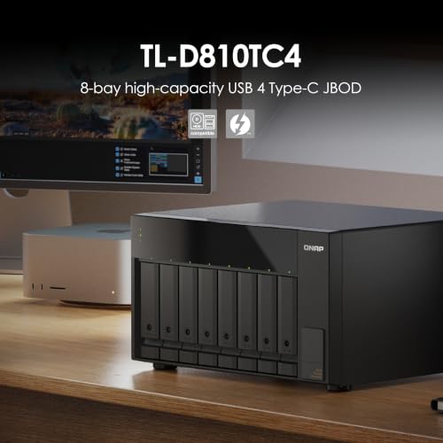 Image of QNAP TL-D810TC4-US 8-Bay Desktop DAS /JBOD Storage Expansion Enclosure