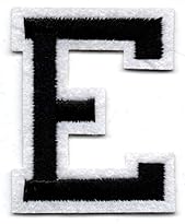 E &ndash; Buchstabe; Aufn&auml;her/Patch mit B&uuml;gel-Klebe-Fl&auml;che zum fixieren