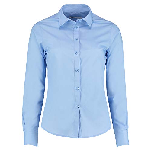 Kustom Kit Womens/Ladies Long Sleeve Poplin Shirt (10) (Light Blue)