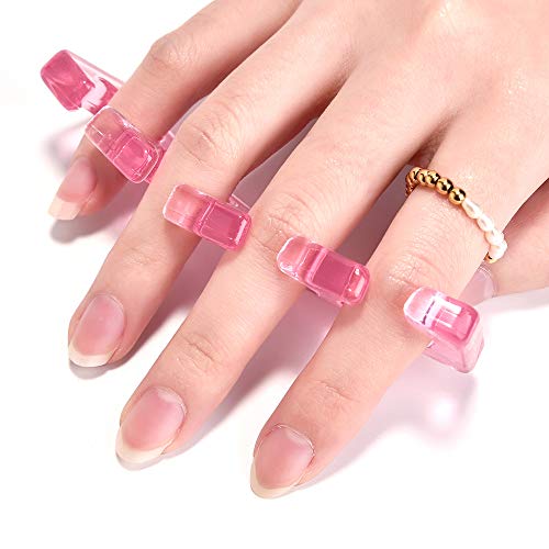 pedicure toe separators flexible soft silicone finger toe spacers for nail polish pedicure tools toe spreader for nail polish applicationpink