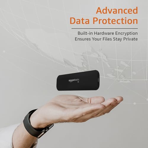 Image of amazon basics 1 TB Portable SSD | Type C Compatible NVMe Drive | Upto 950 MB /s | PC, Mac and Smartphone Compatible