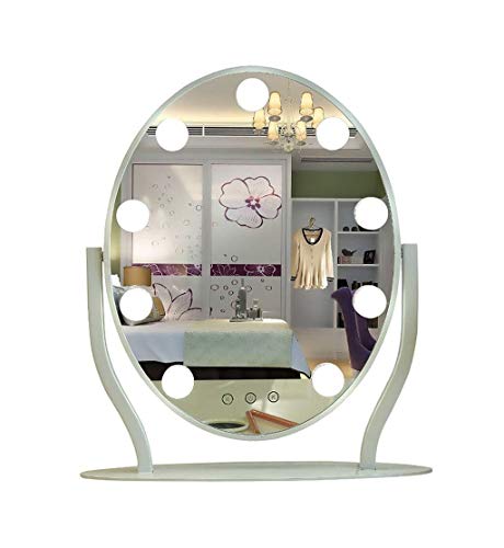 Preisvergleich Produktbild ZHJYD Schminkspiegel, Kreativer tragbarer Schminkspiegel mit Glühbirne, Professioneller HD-Schminkspiegel mit Selbstporträt.