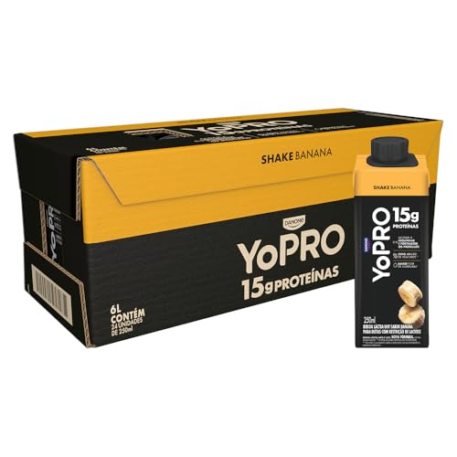 Pack YoPRO Bebida Láctea UHT Banana 15g de Proteínas 250ml - 24 Unidades