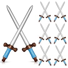 CANIPHA 12Pcs Inflatable Pirate Swords Set, 24In Plastic Swords for Birthday Theme Party Halloween Costume Cosplay Supplies, Stage Props
